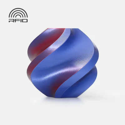 Bambu Lab PLA Silk Multi-Color with spool, 1kg | Midnight Blaze (Blue-Red)