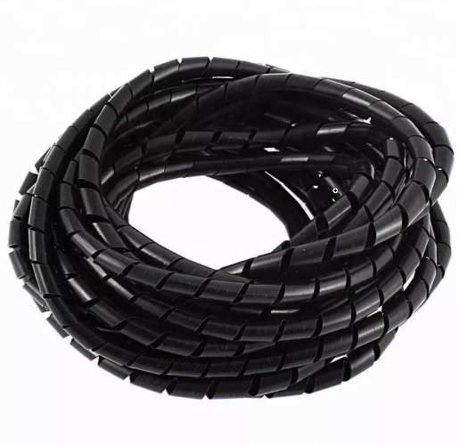 Spiral cable protector 10mm × 10m | black
