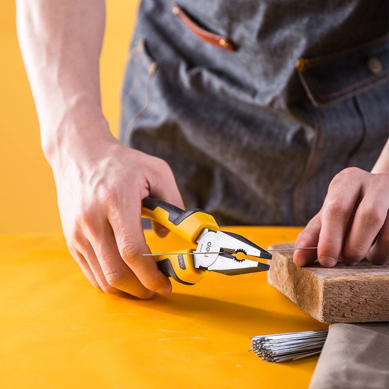 Combination pliers Deli Tools ELD2008 8" | Yellow