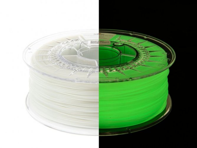 Spectrum filament PET-G Glow 1.75mm 1kg | více barev - Barva filamentu, Spectrum: Modrá - Svítící ve tmě