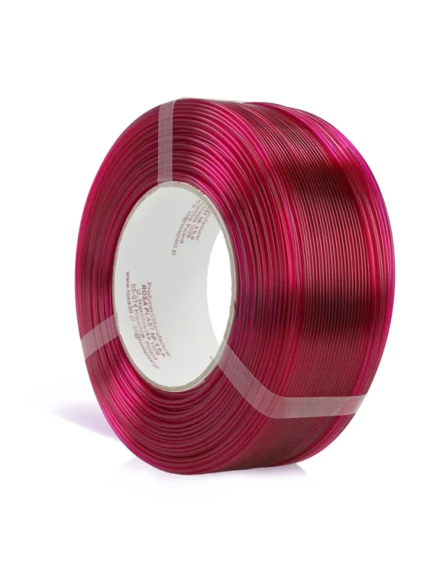 Rosa3D Filament PET-G Standard HS 1.75, 1kg, ReFill | Pink Transparent