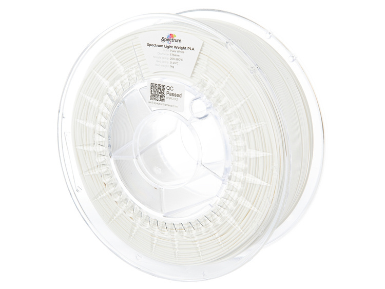 Filament Spectrum LW-PLA UltraFoam 1.75mm PURE WHITE 0.75kg
