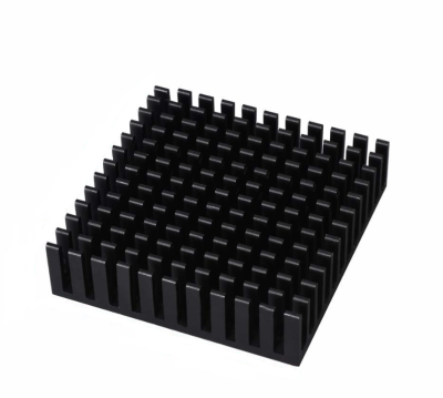 Aluminium radiator for stepper motor 40x40x10 mm | black