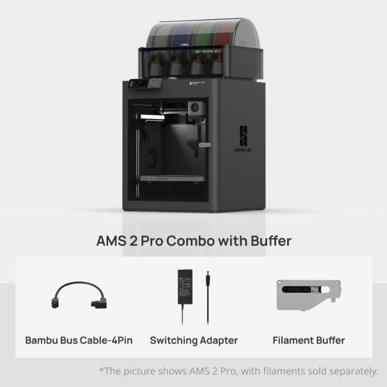 Bambu Lab P1S AMS 2 Pro Combo - uzavřená 3D tiskárna