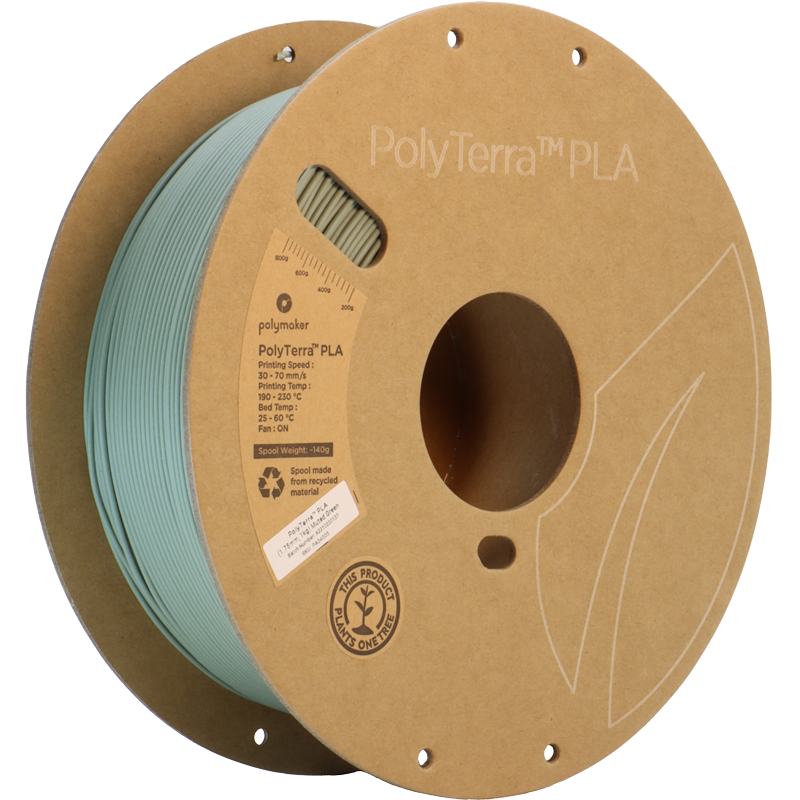 Polymaker PolyTerra PLA 1.75mm 1kg | Zelená - Muted green