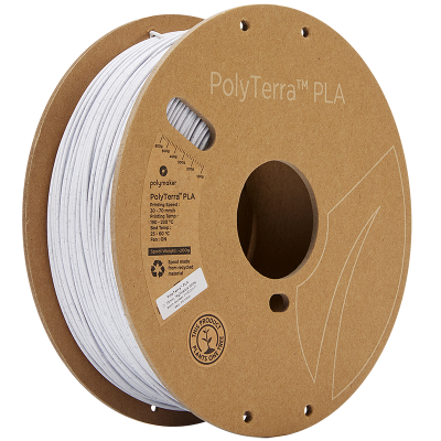 Polymaker PolyTerra PLA 1.75mm 1kg | Biela - Marble White