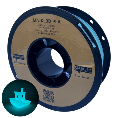 Majkl3D-Filaments Glow PLA 1.75mm 1kg | Blue