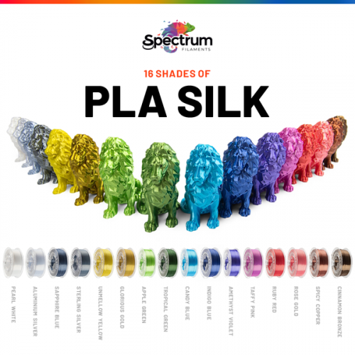 Spectrum filament SILK PLA 1.75mm 1kg | viac farieb - Farba filamentu, Spectrum: Zelená - Tropical Green