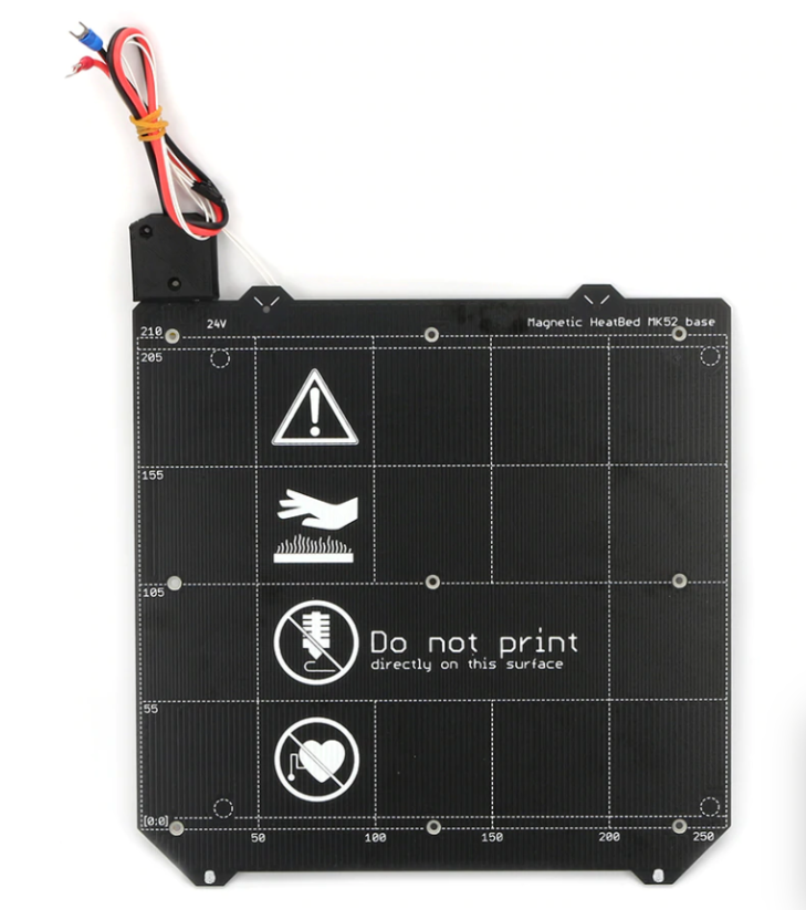 Vyhrievaná magnetická podložka MK52 pre Prusa MK3/MK3S, 24V | klon