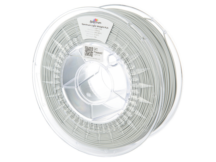 Filament Spectrum LW-PLA UltraFoam 1.75mm LIGHT GREY 0.75kg