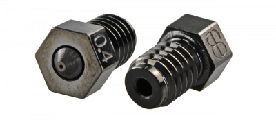Tungsten Carbide nozzle, wolframová tryska E3DV6, M6 | 0.4 mm