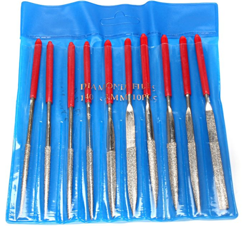Diamond Needle File Kit, 140 mm, 10 pcs