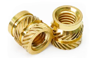 Threaded insert for plastic, brass | M5