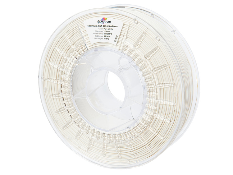 Filament Spectrum LW-ASA UltraFoam 1.75mm PURE WHITE 0.75kg