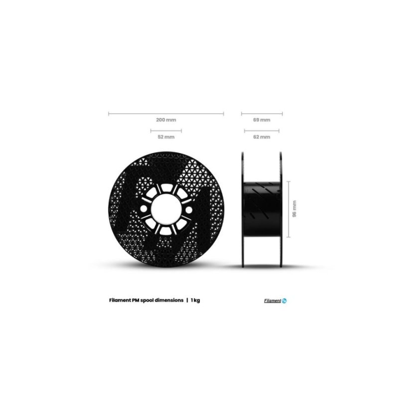 Filament-PM ESD PETG, 0.5kg | Černá