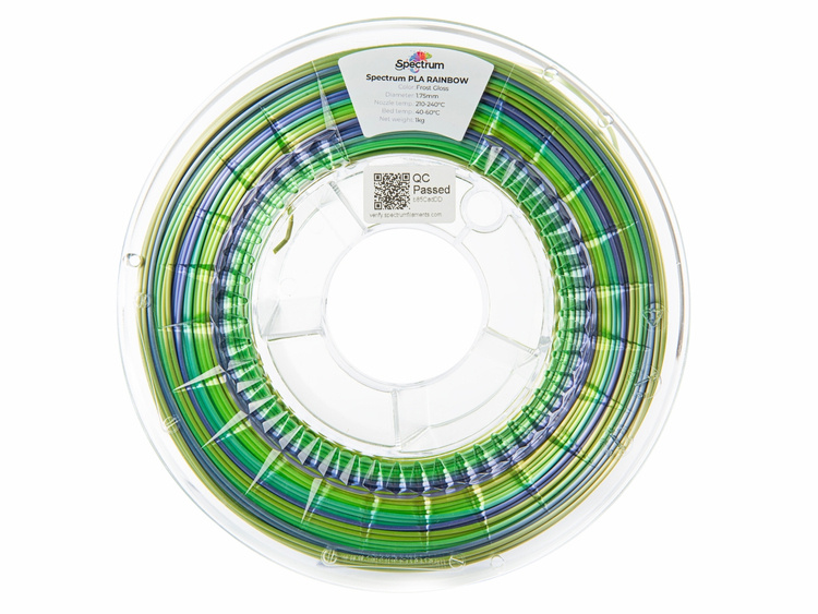 Spectrum filament PLA Silk Rainbow 1.75mm 1kg | Frost Gloss