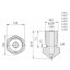 E3DV6 nozzle, brass | Premium 0.3 mm