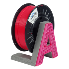 AURAPOL PLA 3D Filament 1 kg - 1.75 mm | Raspberry Semi-Transparent