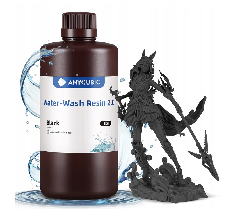 Anycubic UV Water Washable Resin 2.0, 1kg | Černá