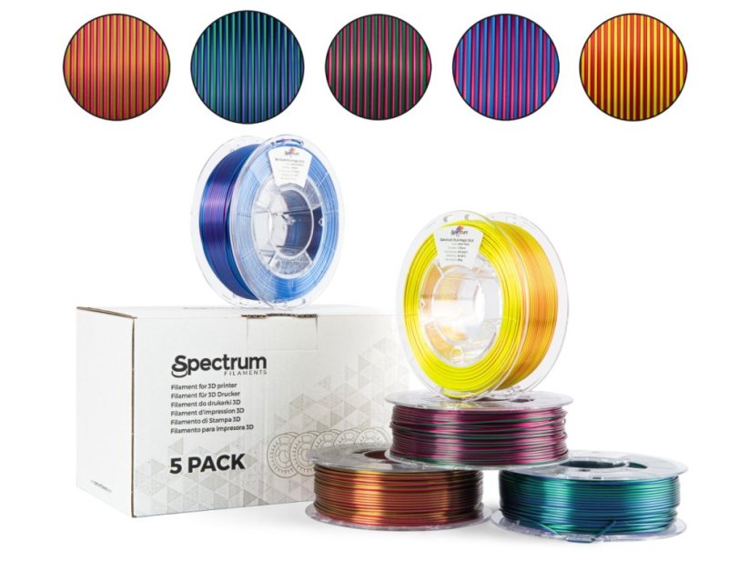 Filament Spectrum 5PACK PLA Magic SILK 1.75mm (5x 0.25kg)