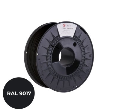 C-Tech Filament Premium Line PA6, 1.75 1kg | Dopravní černá RAL9017