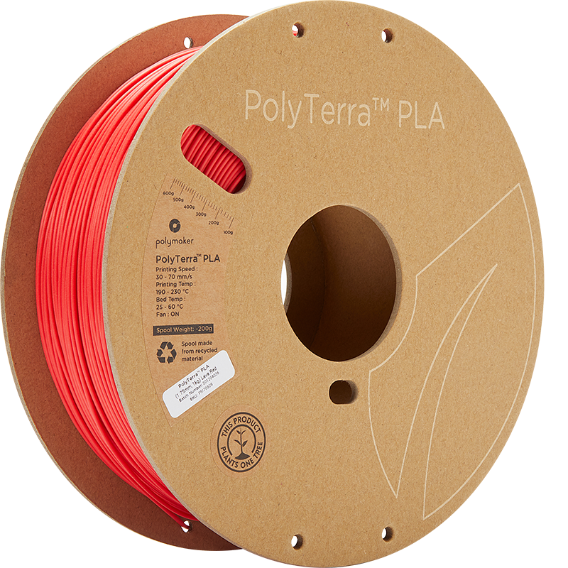 Polymaker PolyTerra PLA 1.75mm 1kg | Red - Lava Red