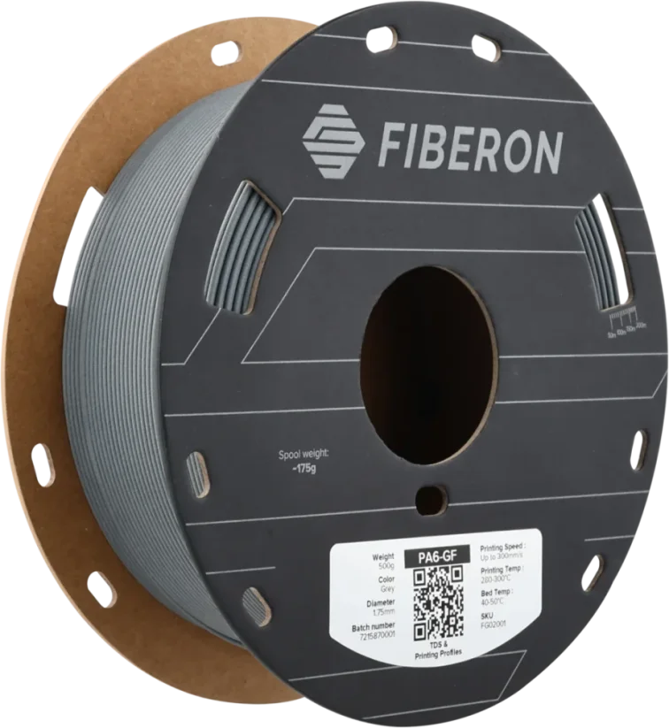 Fiberon™ PA6-GF25, 1.75mm, 500g | Sivá - Gray