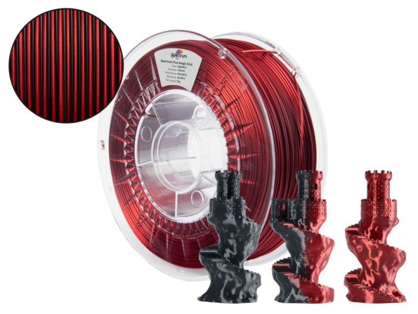 Filament Spectrum PLA Magic SILK 1.75m, 1kg | NightFire