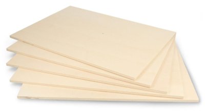 Poplar plywood 5 mm - 210x297 mm - 5 pcs