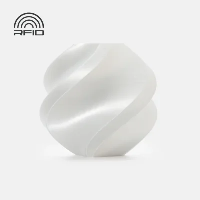Bambu Lab filament PLA Silk+, 1kg with spool | White