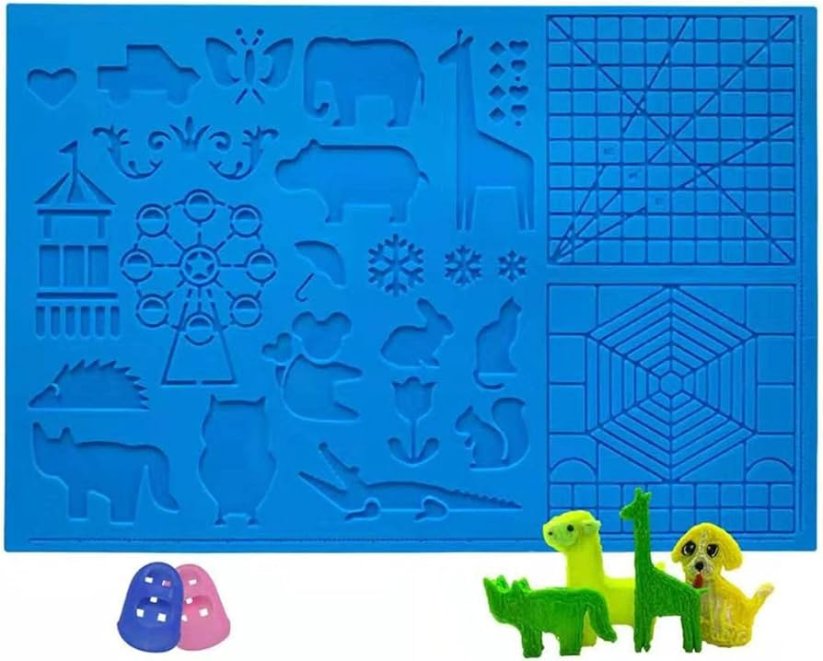 Tisková silikonová podložka pod 3D pero, modrá | Velká