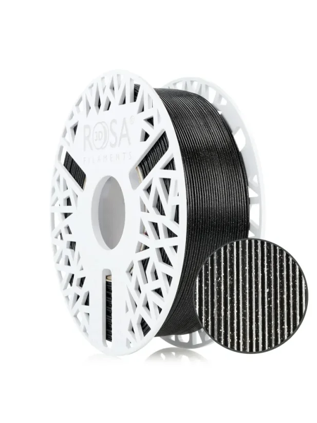 Rosa3D Filament PET-G Galaxy HS 1.75, 1kg, with spool | Black