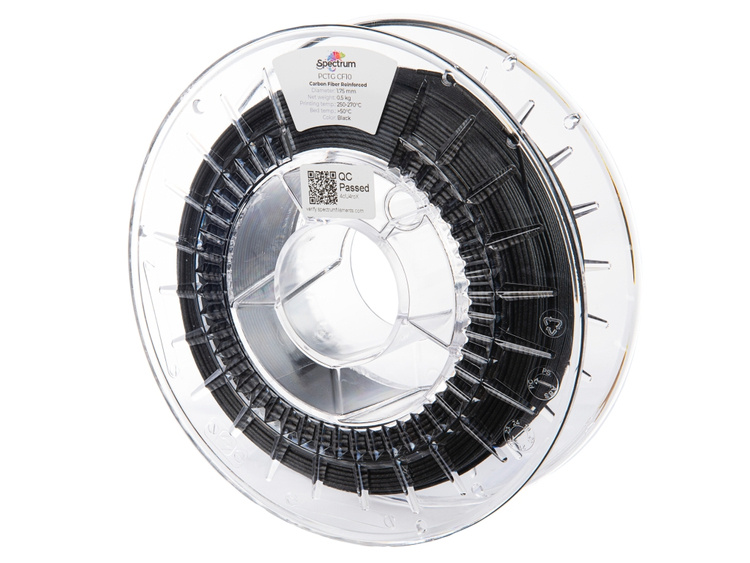 Spectrum filament PCTG CF10 1.75mm ČERNÁ - BLACK 0.5kg