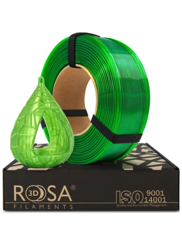 Rosa3D Filament PET-G Standard HS 1.75, 1kg, ReFill | Light Green Transparent