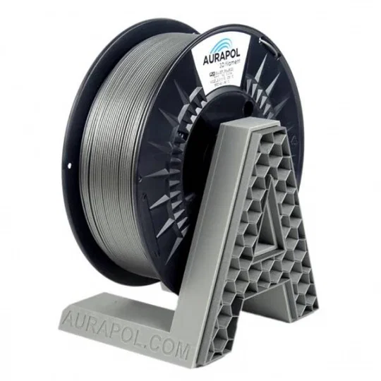 Aurapol Filament PLA 1.75, 1kg, with spool | Silver