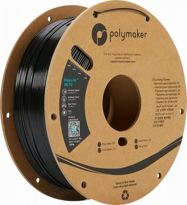Polymaker PolyLite PETG 1.75mm 1kg | Černá - True Black