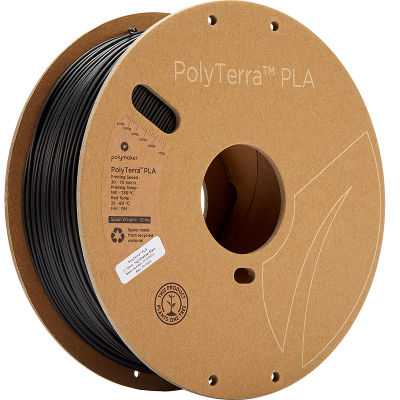 Polymaker PolyTerra PLA 1.75mm 1kg | Čierna - Charcoal Black