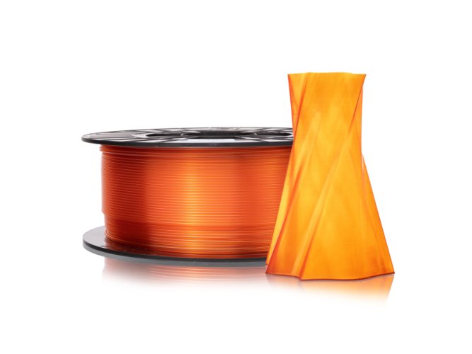Filament-PM PETG 1.75mm 1kg | více barev - Barva filamentu, Plasty Mladeč: Transparentní Oranžová