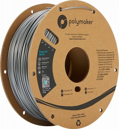 Polymaker PolyLite PETG 1.75mm 1kg | more colours - Filament colour, Polymaker: Silver