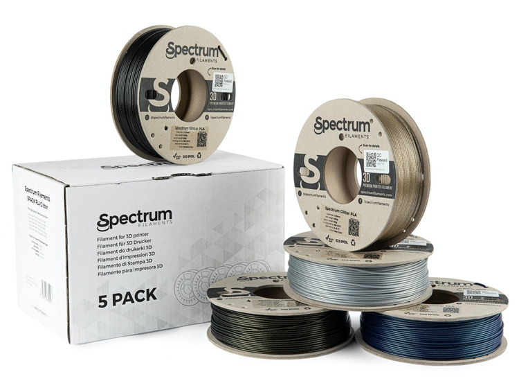 Spectrum filament 5PACK PLA Glitter 1.75mm (5x 0.25kg)