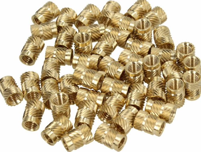 Threaded insert for plastic, brass | M5