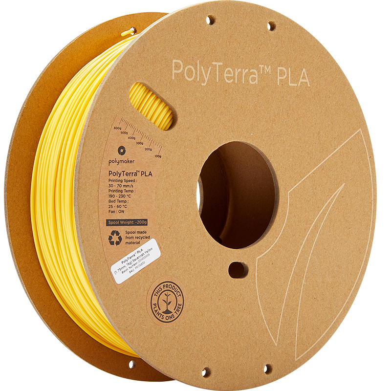 Polymaker PolyTerra PLA 1.75mm 1kg | Yellow - Savannah Yellow