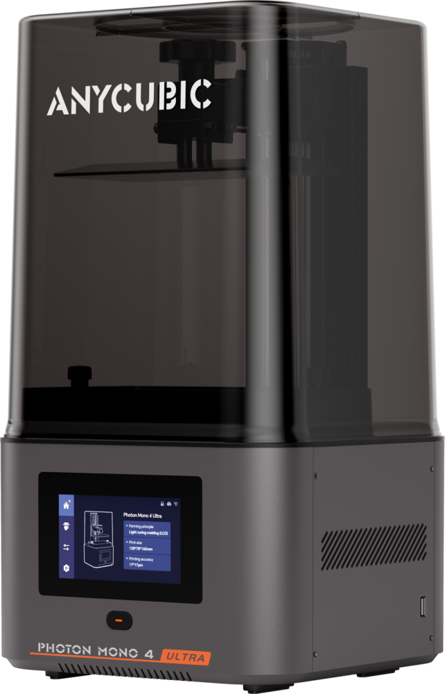 Build area of the Anycubic Photon Mono 4 Ultra with a metal build platform