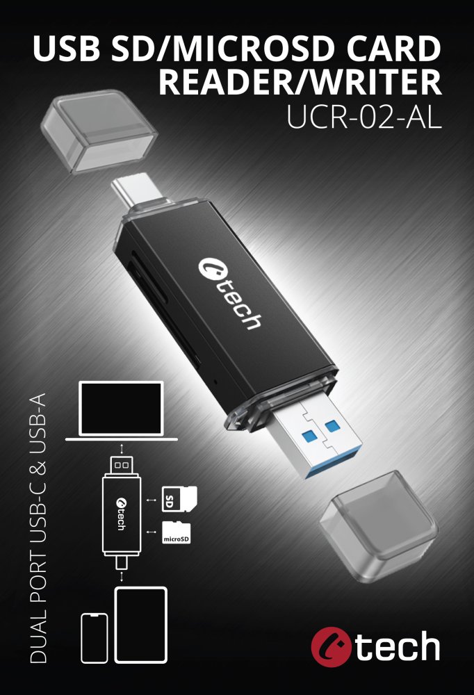 Sloty na SD a microSD karty čítačky UCR-02-AL