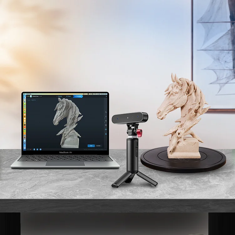 Creality Ferret 3D scanner with no markers on the object