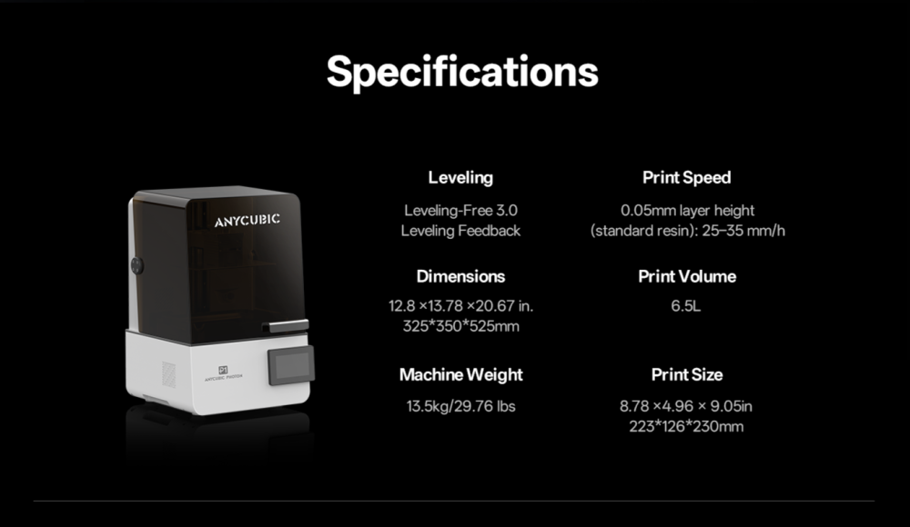 Konektivita Anycubic Photon P1 - WiFi, Ethernet, USB