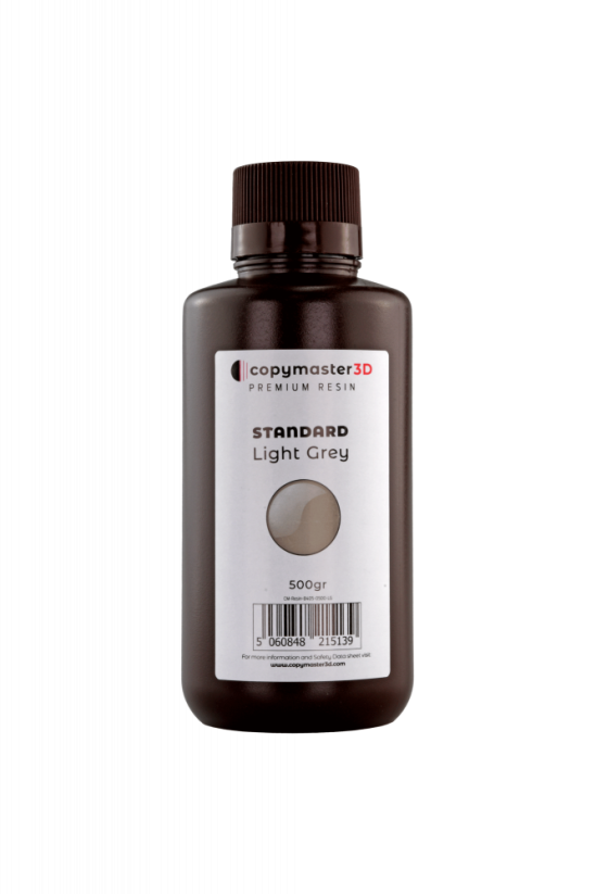 Obsah balení Copymaster3D UV Standard Light Grey 0,5 kg