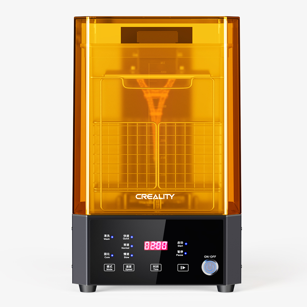 Control panel of Creality UW-01 with rotary knob and display