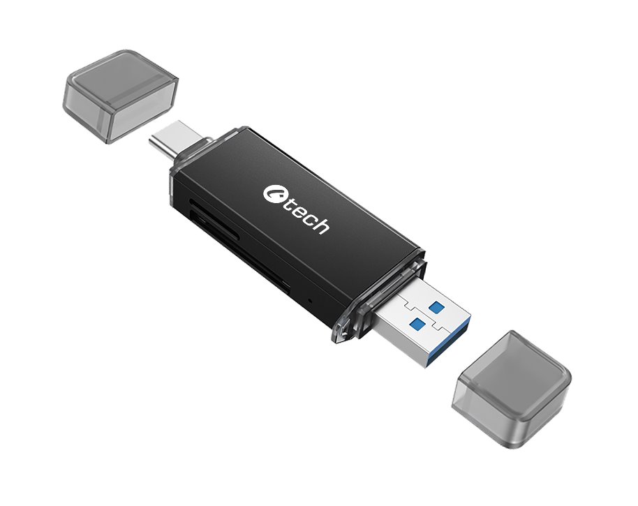Čítačka kariet C-tech UCR-02-AL s USB-A a USB-C konektorom