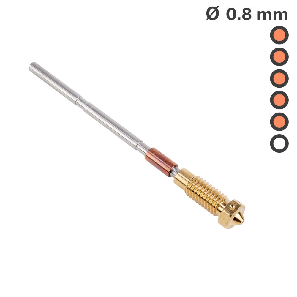 Prusa Nozzle brass 0.8 mm celokovová tryska pro Nextruder